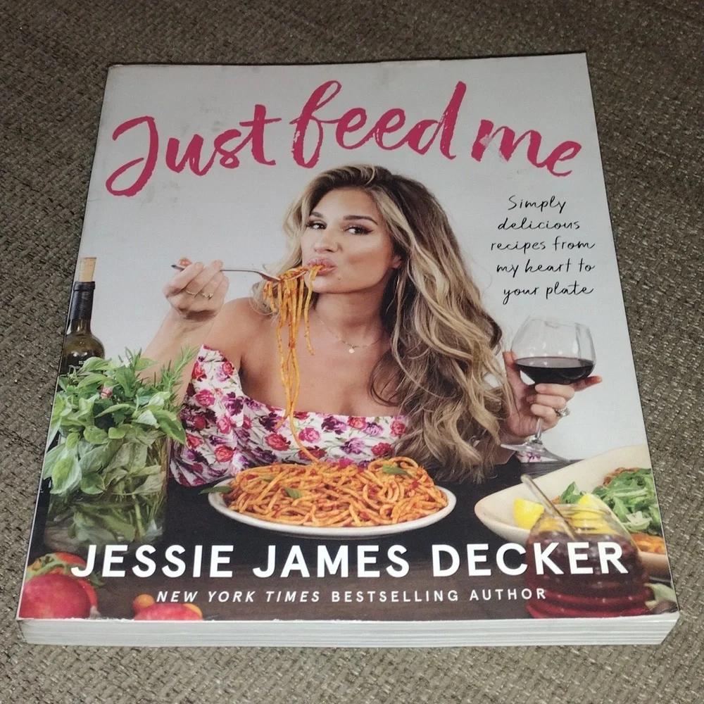 Just Feed Me by - White/Pink Cookbook